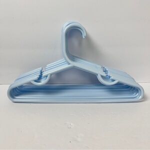 Set of 12 Light Blue Plastic Kids Hangers 11”